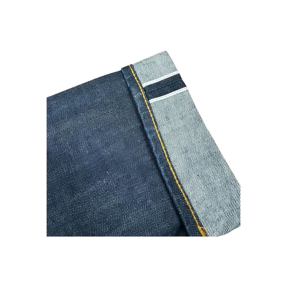 Levi's Skinny Jeans Mens 31x34 Dark Blue Good Selvedge Leather Patch Denim